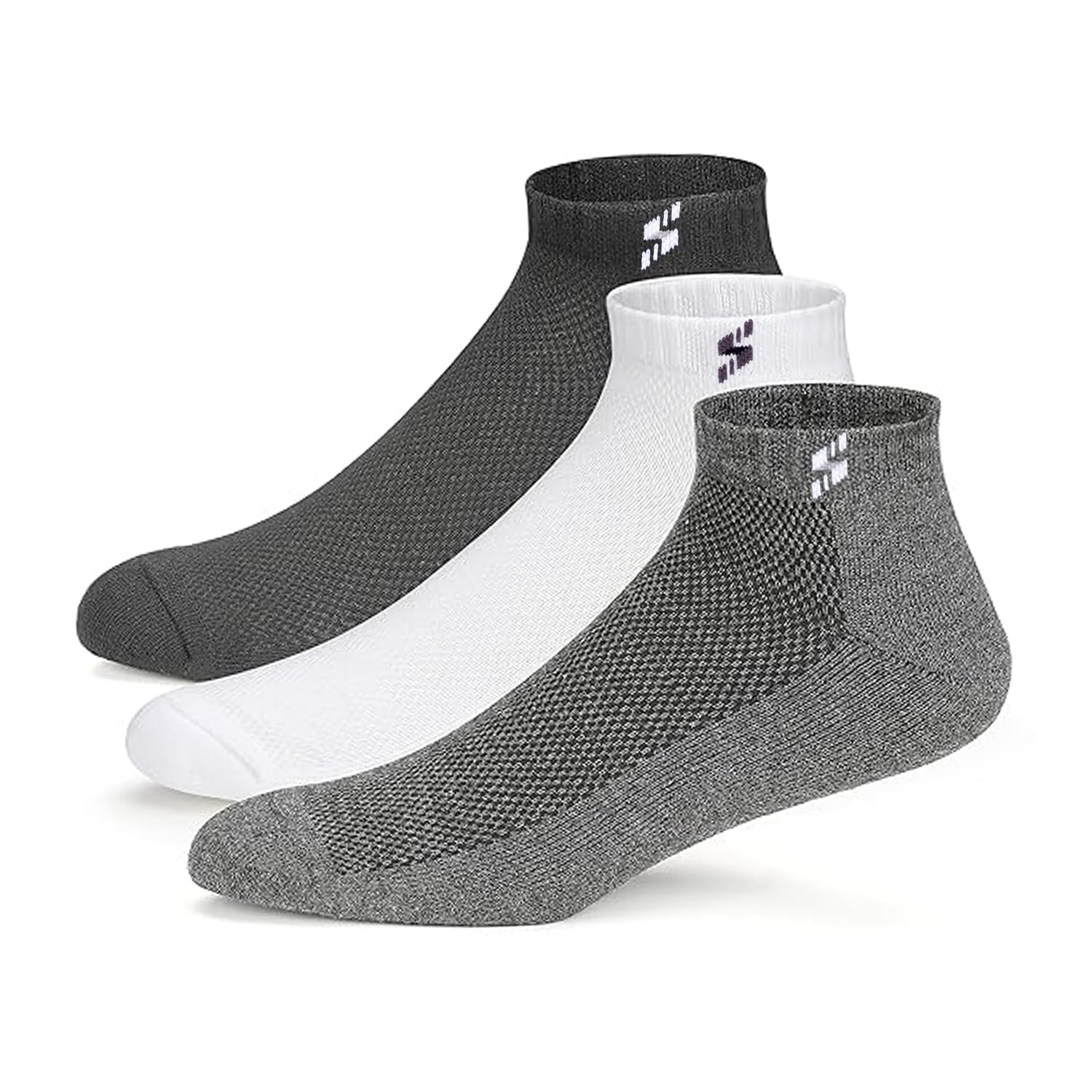 Supersox Cotton Men’s 3 Pair Combo Sports Ankle Length Socks – Half Terry Cushioned, Anti Odour & Anti Bacterial For Sneaker & Running Workout, Ideal Socks For Summer (Pack Of 3) Supersox Cotton Men’s 3 Pair Combo Sports Ankle Length Socks – Half Terry Cushioned, Anti Odour & Anti Bacterial For Sneaker & Running Workout, Ideal Socks For Summer (Pack Of 3)