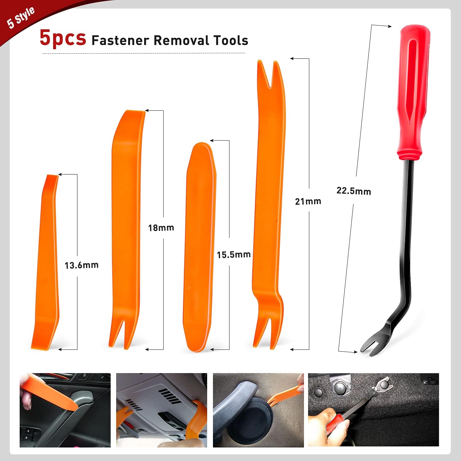 Nilight 680Pcs Car Push Retainer Clips Auto Fasteners Assortment Popular Sizes Nylon Bumper Fender Rivets Cable Ties for Toyota GM Ford Honda Chevy