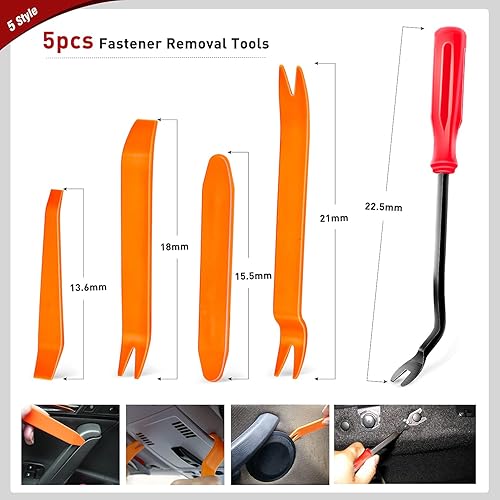 Vista 36 de Nilight - Juego de herramientas para remover molduras, 102 piezas, clips de retención para parachoques, paneles de auto, remover terminales, remover