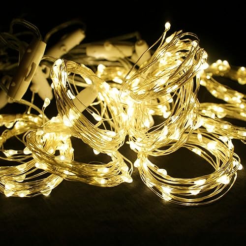 Miniatura 8 de Epidgadget - Tira de luces para cortina de ventana, 300 luces LED alimentadas por USB, alambre de cobre con control remoto para bodas, fiestas,