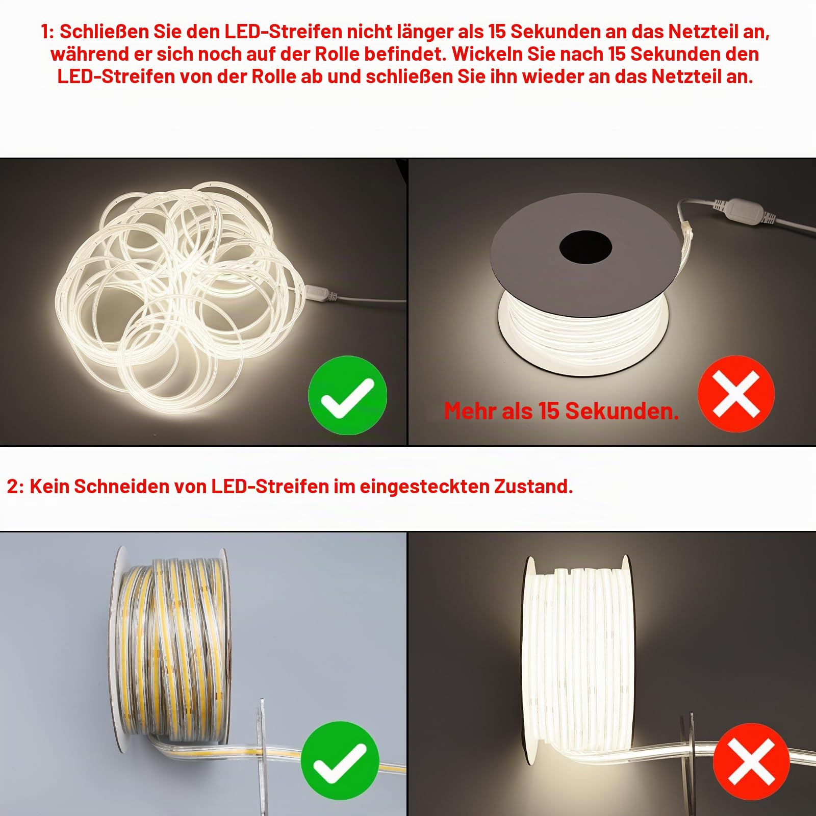 BENLUN AC 230V COB LED Streifen Aussenbereich Transparente Wasserdicht 20m | LED Strip Outdoo 220V IP65 10W/m 480LEDs/m CRI 90+ für Beleuchtung Deko Decke Terrasse hof Garten
