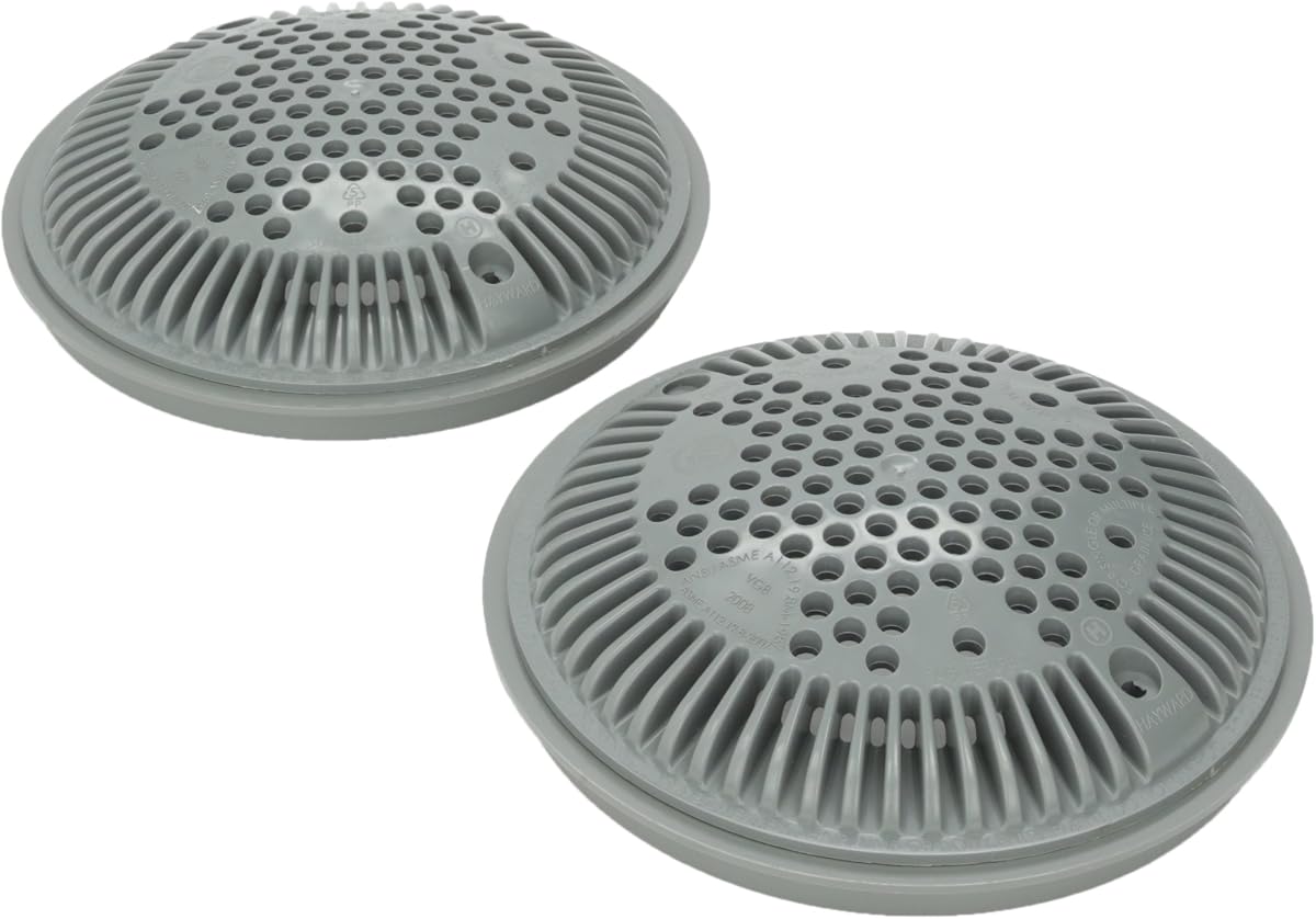 Hayward WG1030AVDGRPAK2 Dark Gray Dual Suction Flow Drain Cover and Frame
