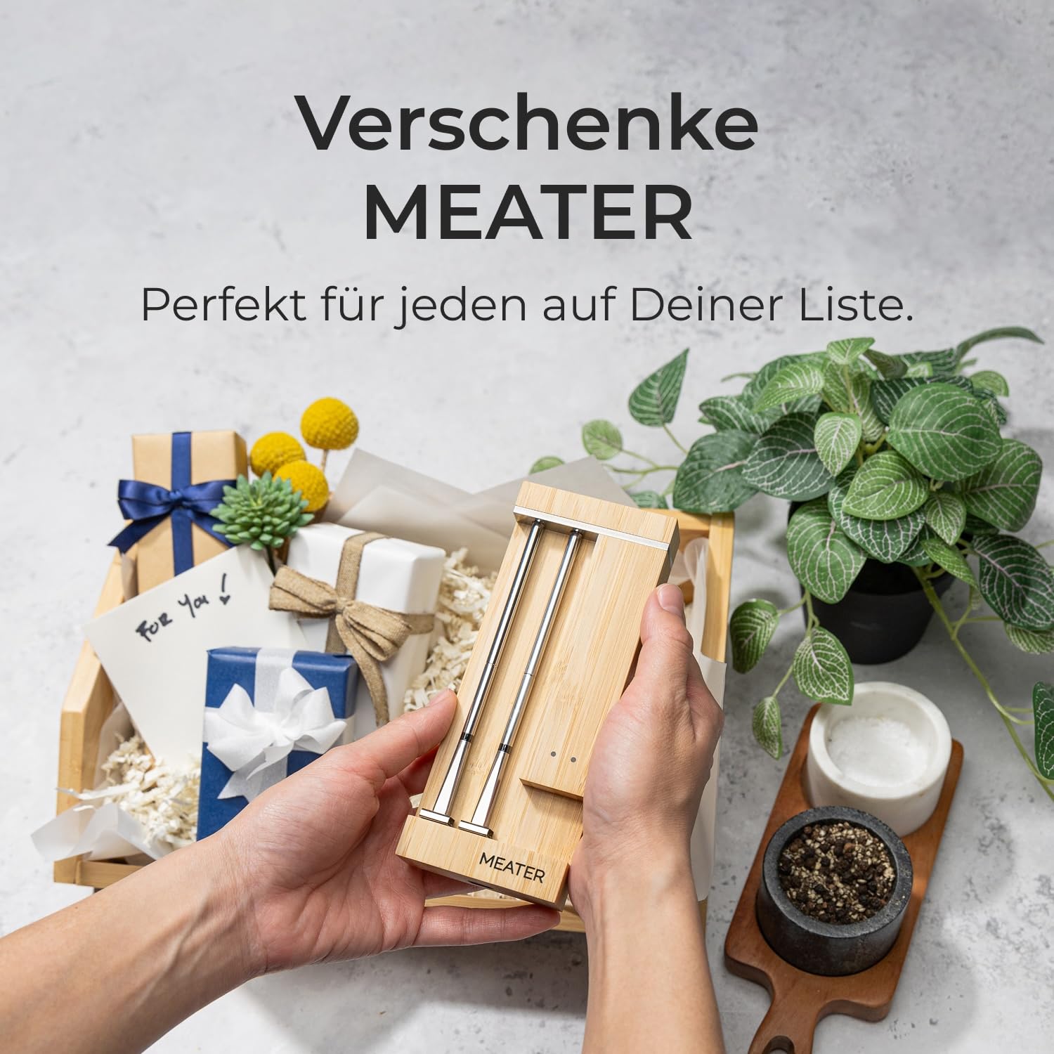 MEATER Pro Duo: Smart Meat Thermometer Digital | 550°C Hitzebeständigkeit | Große Reichweite | Zertifizierte Genauigkeit | BBQ, Ofen, Grill, Smoker, Fritteuse, Friteuse | 50+ Rezepte in App