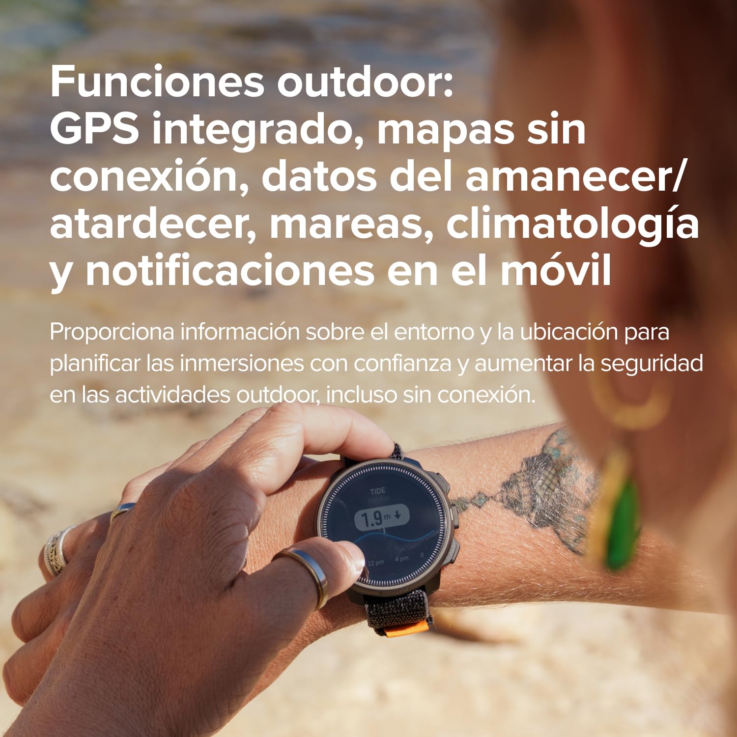 SUUNTO Nautic S Ordenador de Buceo con GPS, Pantalla AMOLED, 60h de Autonomía de Buceo, 80m Impermeable, Análisis de Gases Inalámbrico, Mapas Sin Conexión, SUUNTO APP