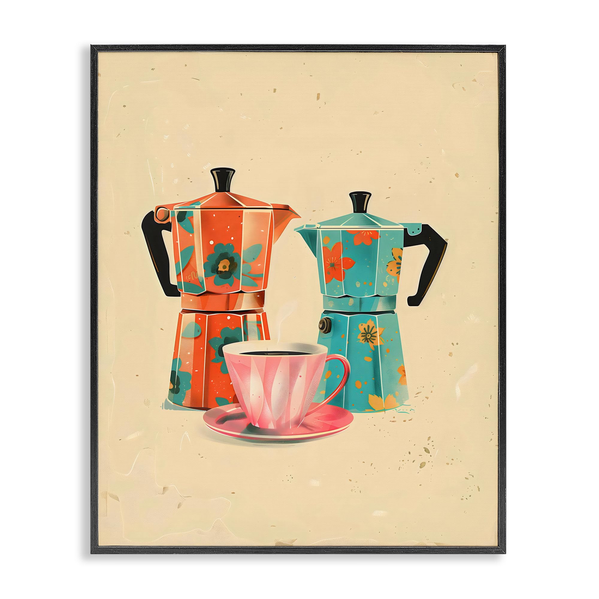 Giclée rétro matinale noir Stupell Industries tableau décoration murale