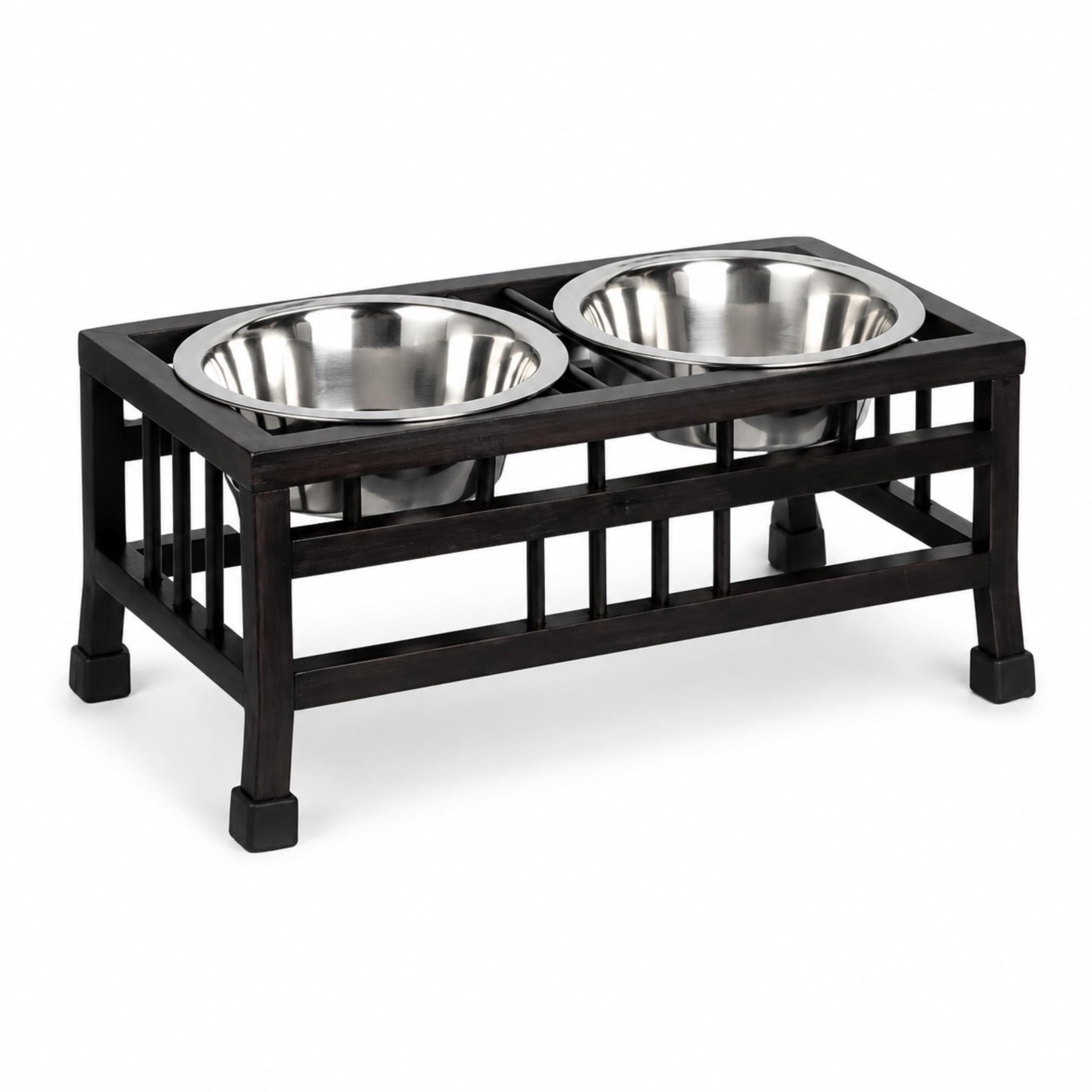 Pets Empire Pet Feeder for Dogs & Cats | Dog Bowl Stand | Stainless Steel Food and Water Bowls with Iron Stand | Dog Bowls Large Size | Large |(900 ml X 2 Bowl)-image-23