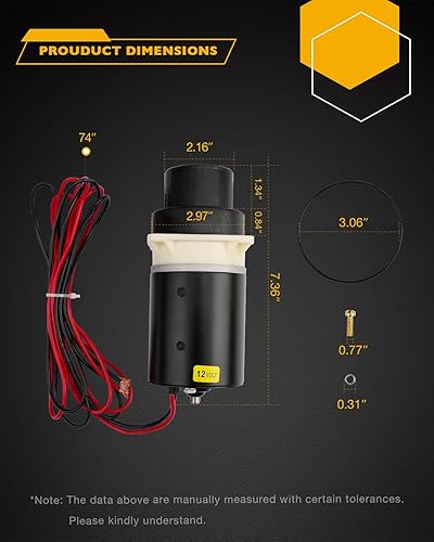 Miniatura 4 de 37072-0092, kit de montaje de bomba de inodoro marina, compatible con Jabsco 37045, 37245, 37055, 37255, 37075, 37275, 37275, Maceración eléctrica