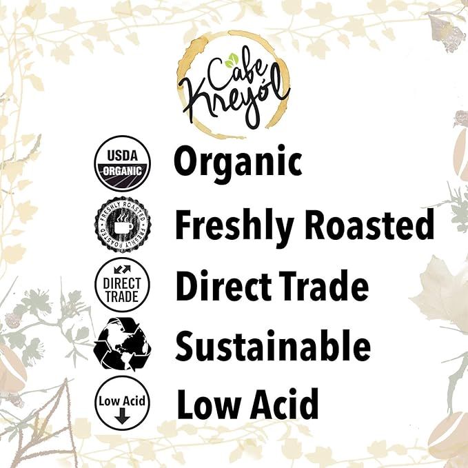 Cafe Kreyol Organic Caribbean Blue Whole Bean 12 oz miniatura 3