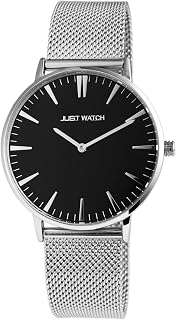Damen Uhr Lederarmband Schwarz 20cm lang Japanisches Quarzwerk Armbanduhr Geschenkidee zum Geburtstag für Frauen