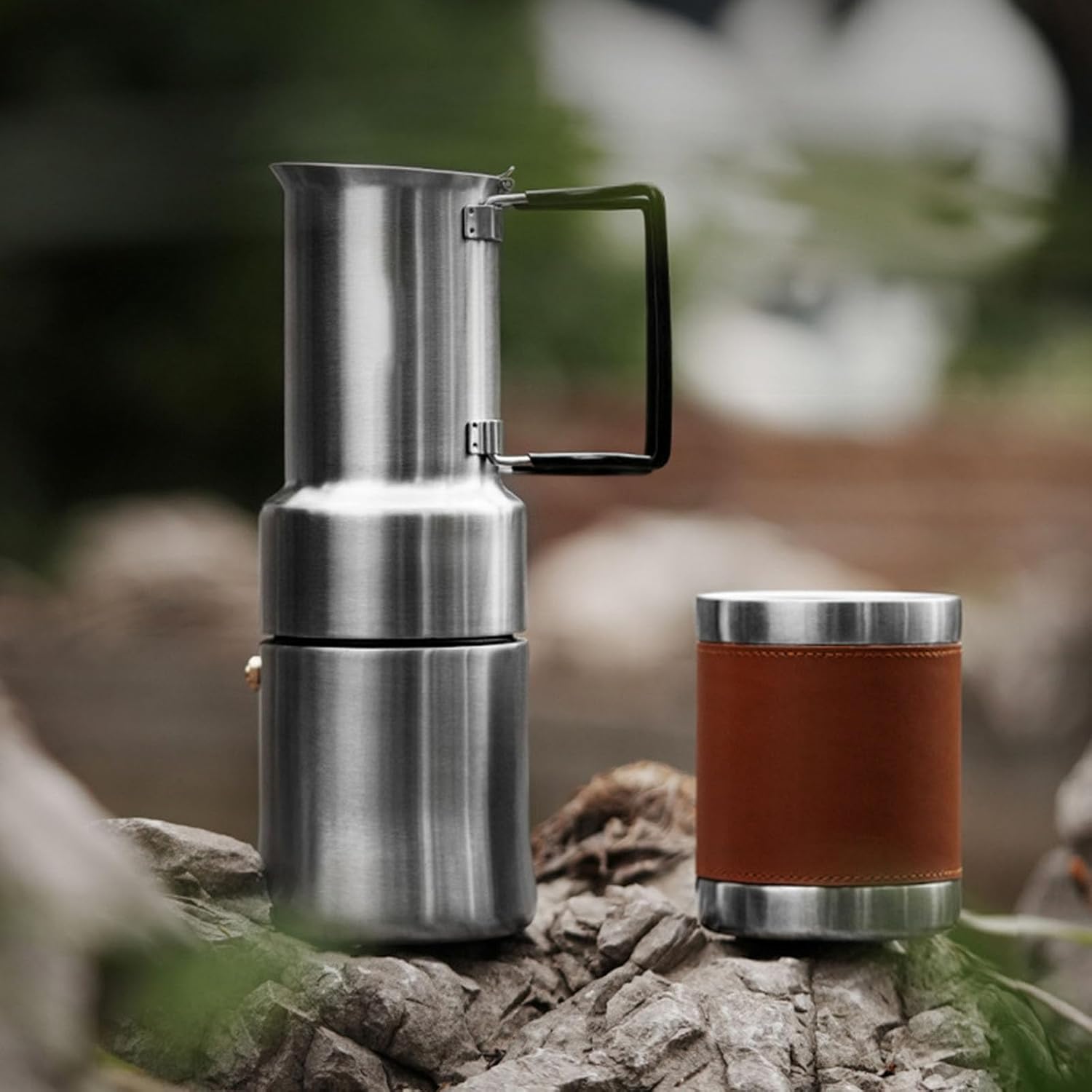 Outdoor Mocha Pots and Cup Set for Easy Brewing Camping Trip Picnics Use Coffee Maker Espresso Pots for Rich Flavor Espresso Maker