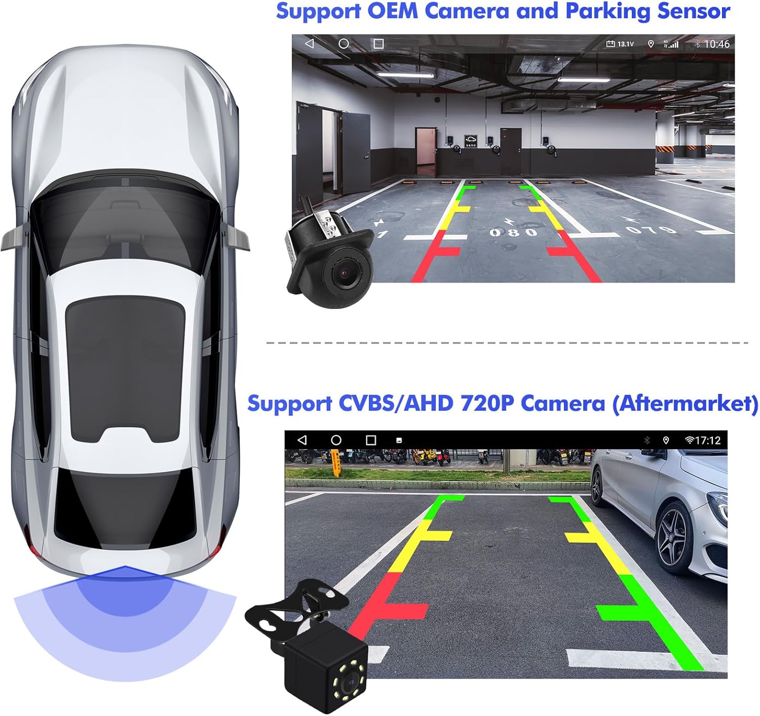 2+32G Android 12 Double Din Car Stereo for Tahoe/Yukon/Silverado/Suburban 2007-2013 with 9 Inch Touchscreen Radio Built-in Wireless Carplay/Android Auto/GPS/Bluetooth/FM/AUX-in/SWC/Backup Camera