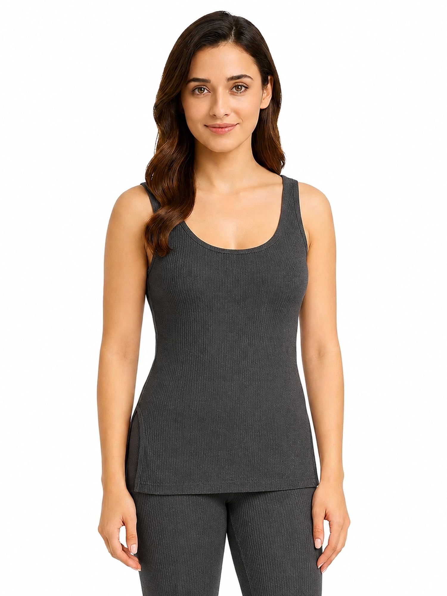 BODYCARE Women's Round Neck Sleeveless Slim Fit Thermal Top Pack Of 1-image-23