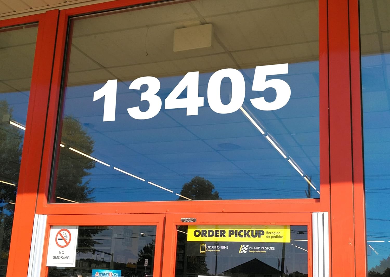 WHITE Storefront Address Numbers 8" tall Custom Vinyl