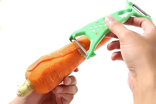 Miniatura 6 de Aokai 2 piezas de pelador de frutas multifunción pelador y cortador de acero inoxidable para cocina pelador para manzana papa zanahoria pepino