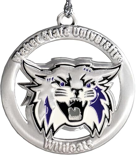 Miniatura 34 de Fan Frenzy Gifts NCAA Boise State Broncos Adorno Plateado de 2 Pulgadas