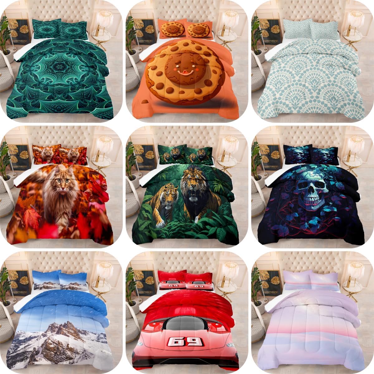 Comforter Set Personalized Design Pattern Comforter Pillowcase Twin Set