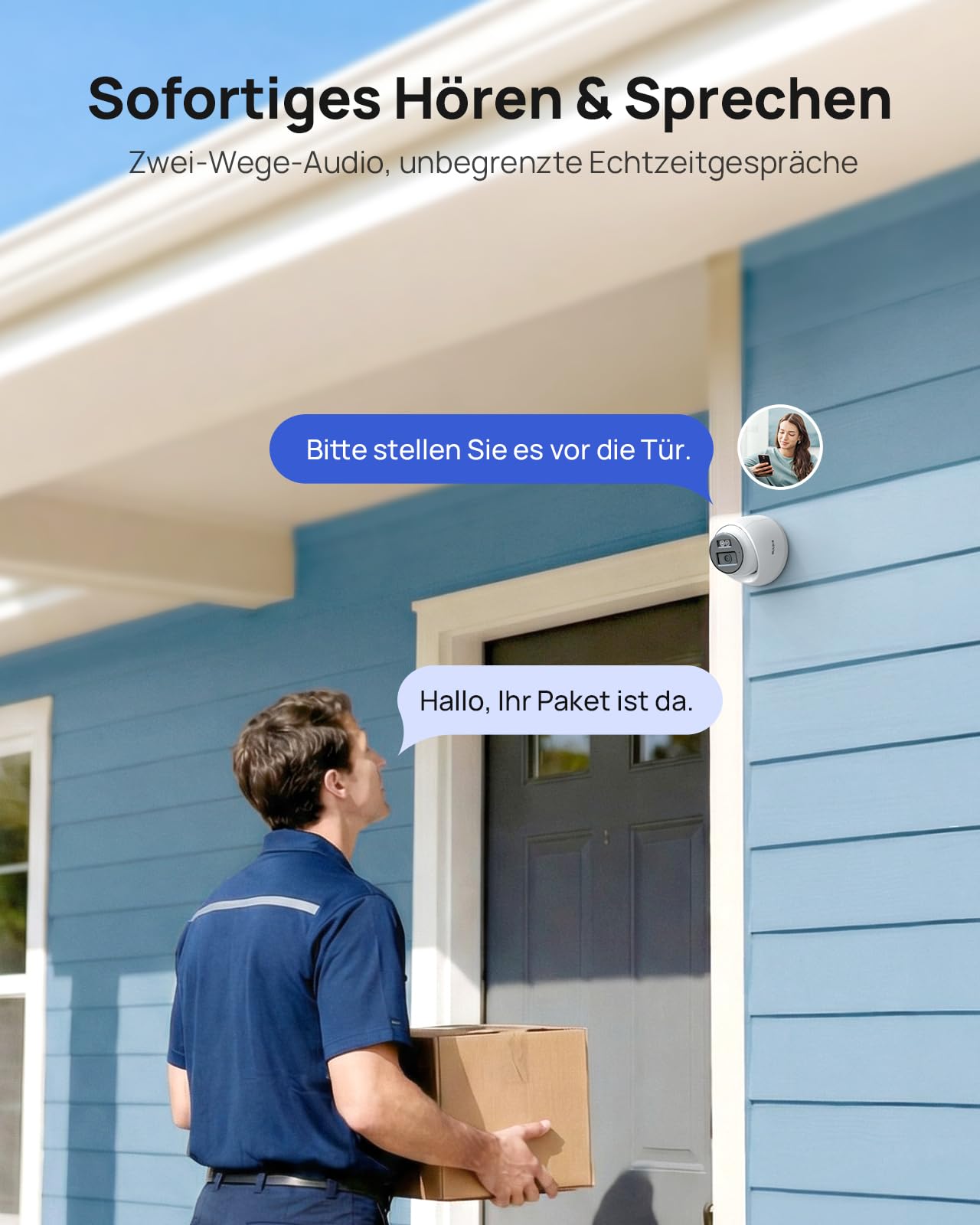 ANNKE 3K PoE Überwachungskamera Aussen, IP Kamera mit Personen- und Fahrzeugerkennung, Audio und microSD Kartensteckplatz, 100 Fuß Nachtsicht, IP67 Wasserfest, H.265+ (Update-Version von C500) | IP Kamera mit Zwei-Wege Audio, 100 Fuß Nachtsicht, 512GB mic