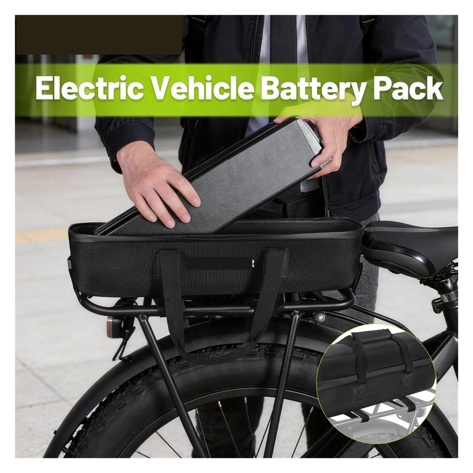 Borsa portaoggetti for batteria da mountain bike da 10 litri. Borsa da ciclismo impermeabile for bici elettrica