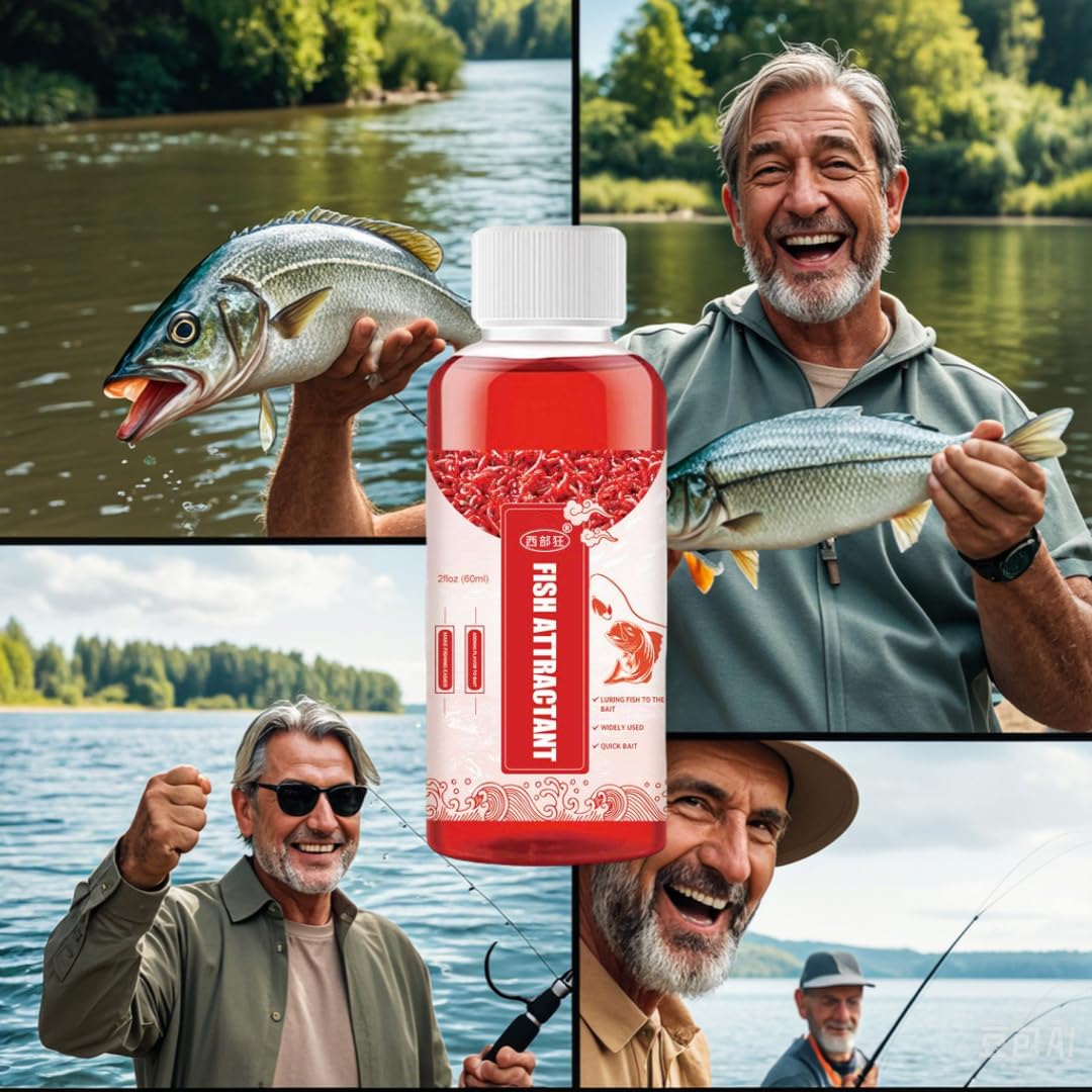 Wintgrea Fish attractant 2PCS Red Worm Concentrate Red Worm Bait Red40 Ink Fishing Liquid Fish Lure Attraction Enhancer Smell Bait Scent Food for Fishing Trout Cod Carp Bass
