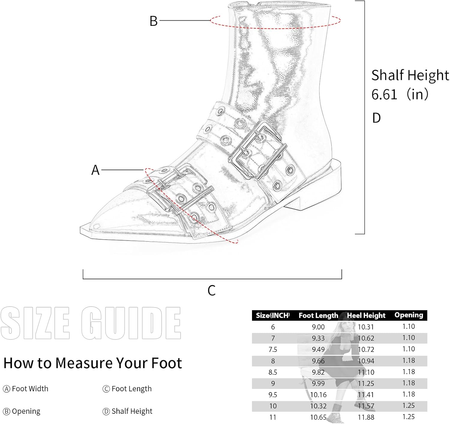 MISSMILLER Women Booties Buckle Ankle Boots Chunky Low Heel Eyelet Booties Sexy Pointy Toe Fashion Dress Short Boots with Zips