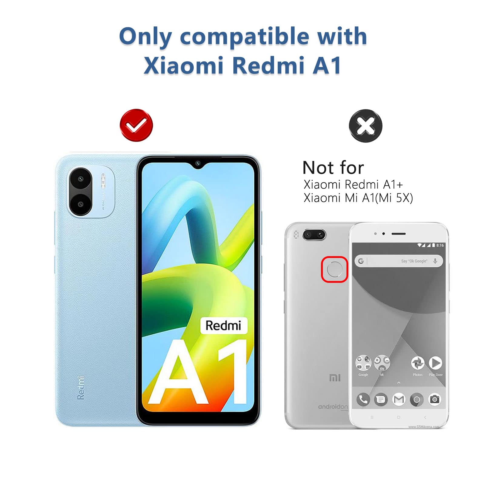 Cover Per Xiaomi Redmi A1 – Custodia 2 In 1 Antiurto 360° – Bordo In TPU Morbido E Retro Rigido Trasparente
