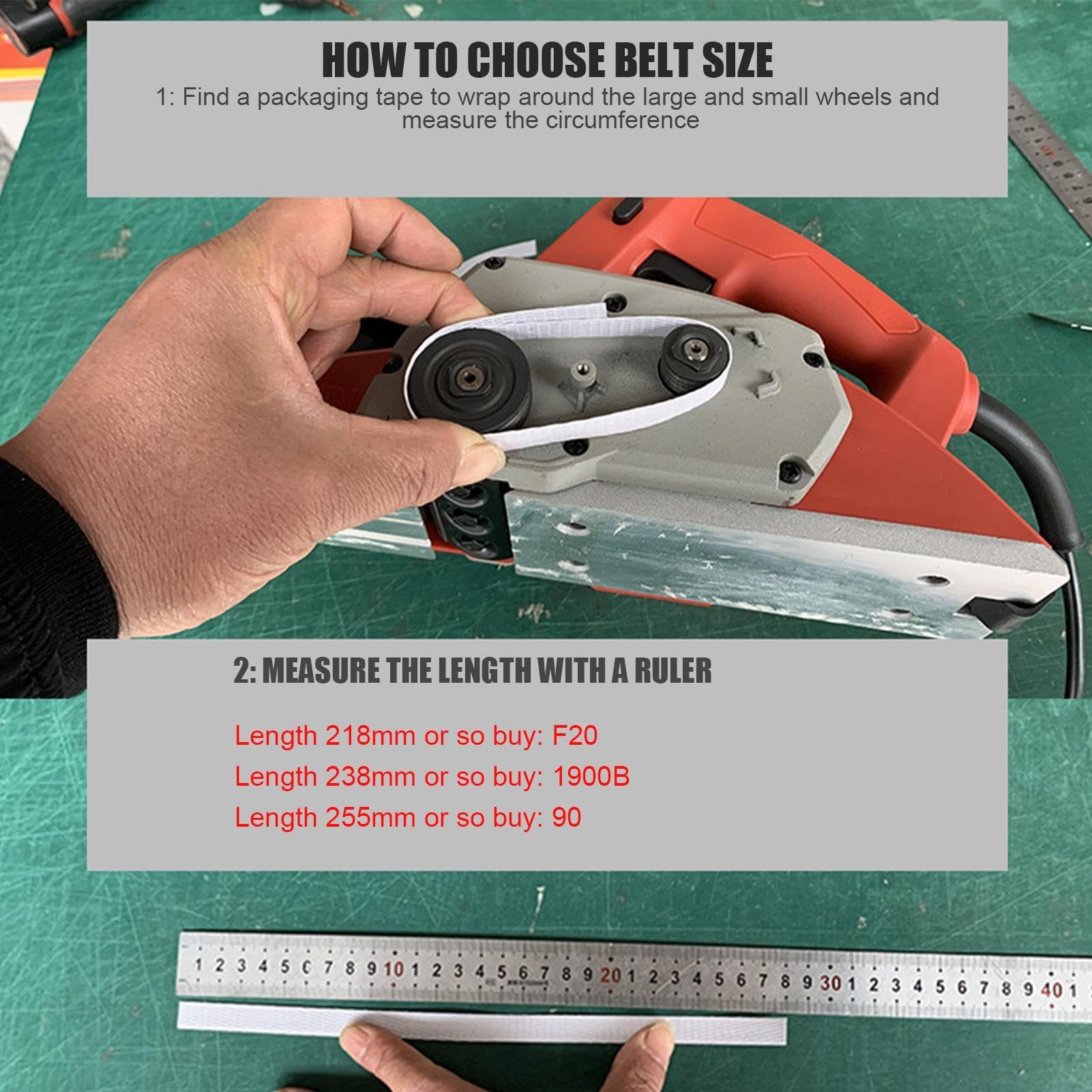 Cinghia Elettrica Per Pialla, Cinghia Di Trasmissione – Cinghia Di Trasmissione Per Pialla Elettrica, Sostituzione Della Cinghia Di Trasmissione Per Pialla, Cinghia Di Trasmissione Portatile Per - Foto 9