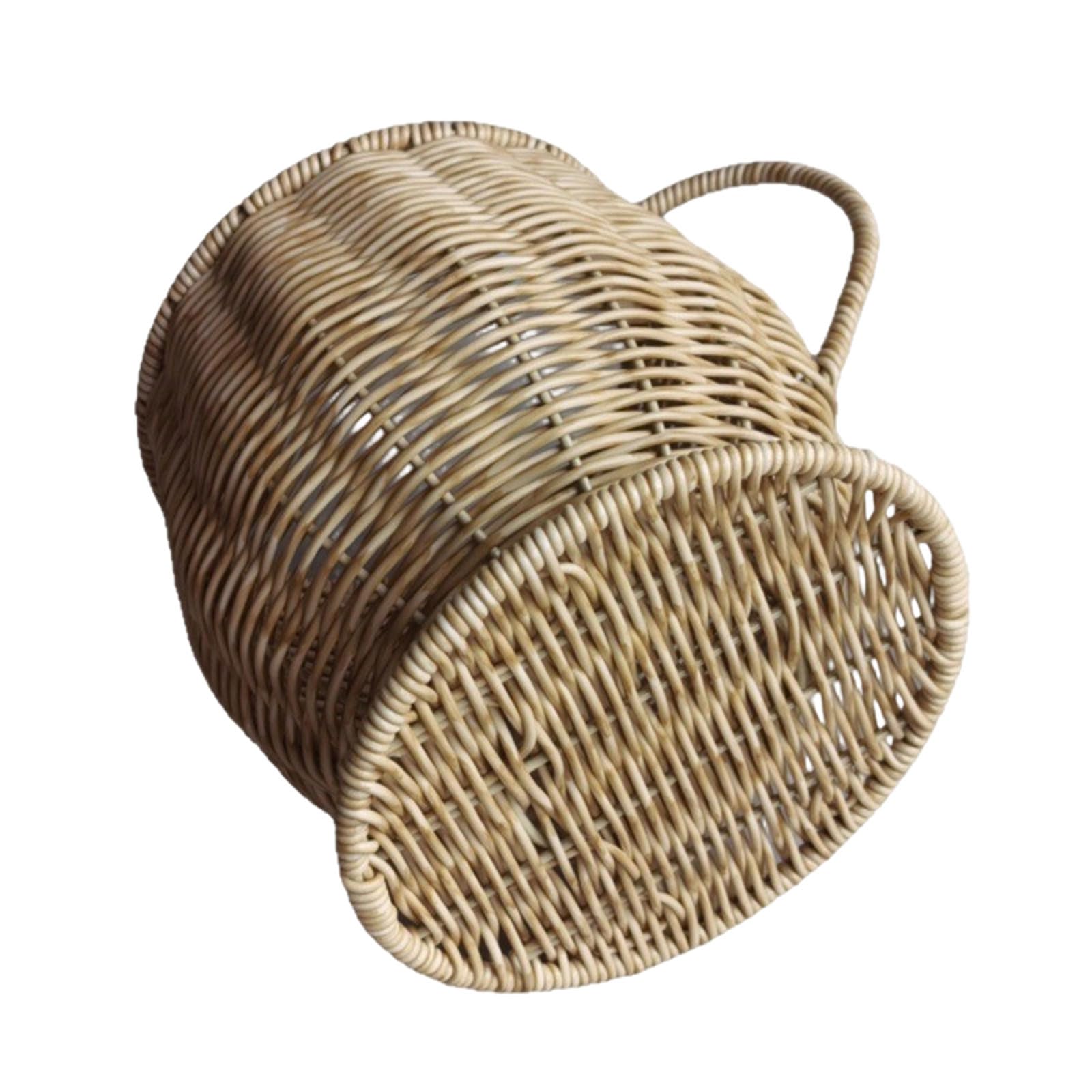 Osniyaw Multicolor Multipurpose Kitchen Storage Basket For Coffee Pods Woven Aesthetic Pods Holder With Natural Rattan Look Medication Storage Basket