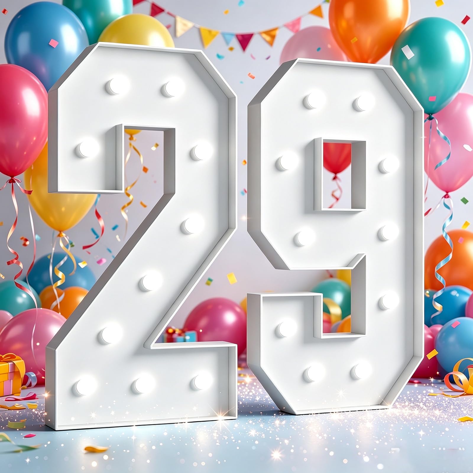 Marquee Light Up Numbers Birthday Party Decor Large Signs