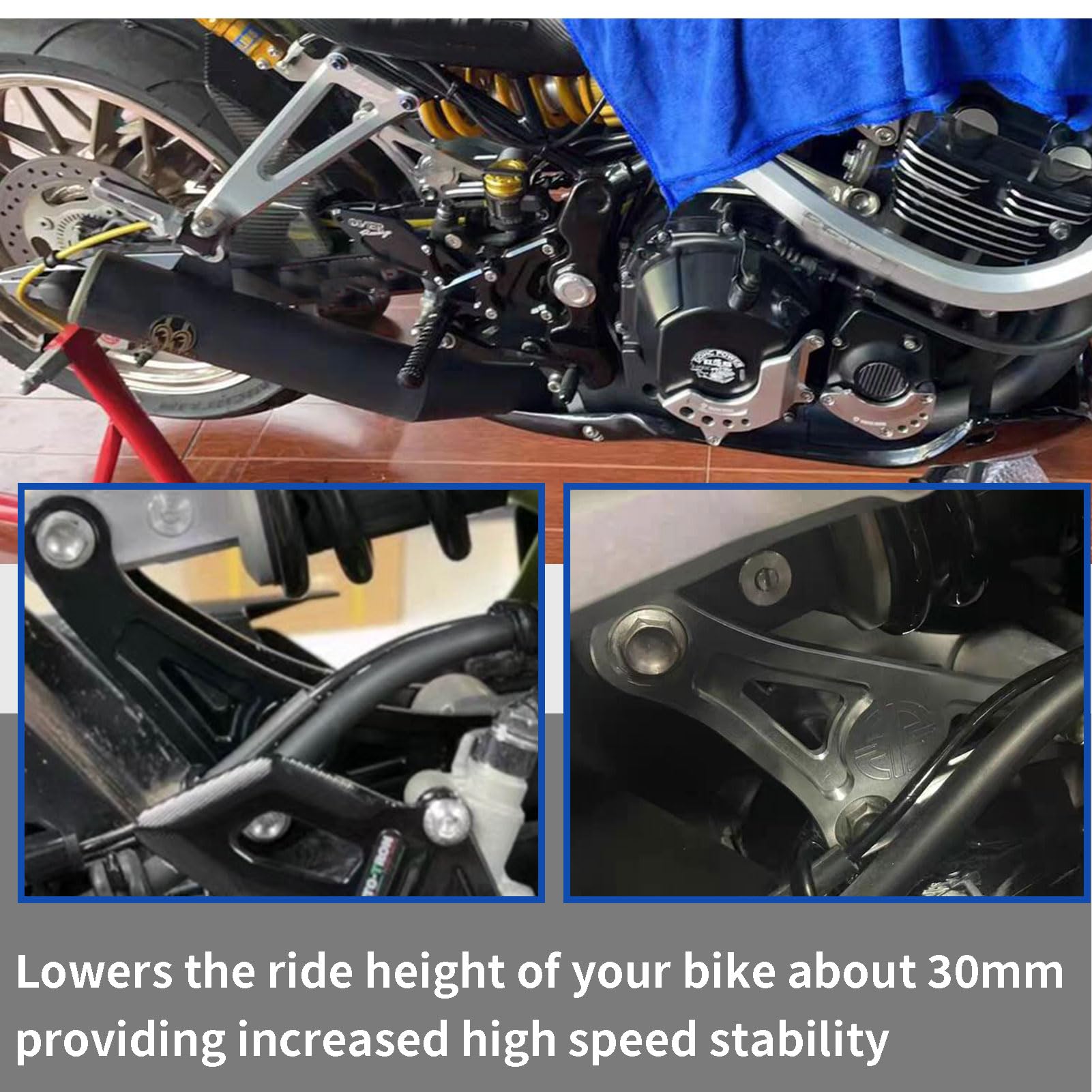 Amazon | WOOGA バイク用 車高調整キット 30mm 下げキット ローダウン