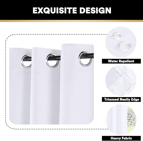 Miniatura 134 de PrinceDeco Cortinas opacas 100% para dormitorio, cortina de lino para puerta corrediza de cristal, cortinas opacas extra anchas con ojales Arena