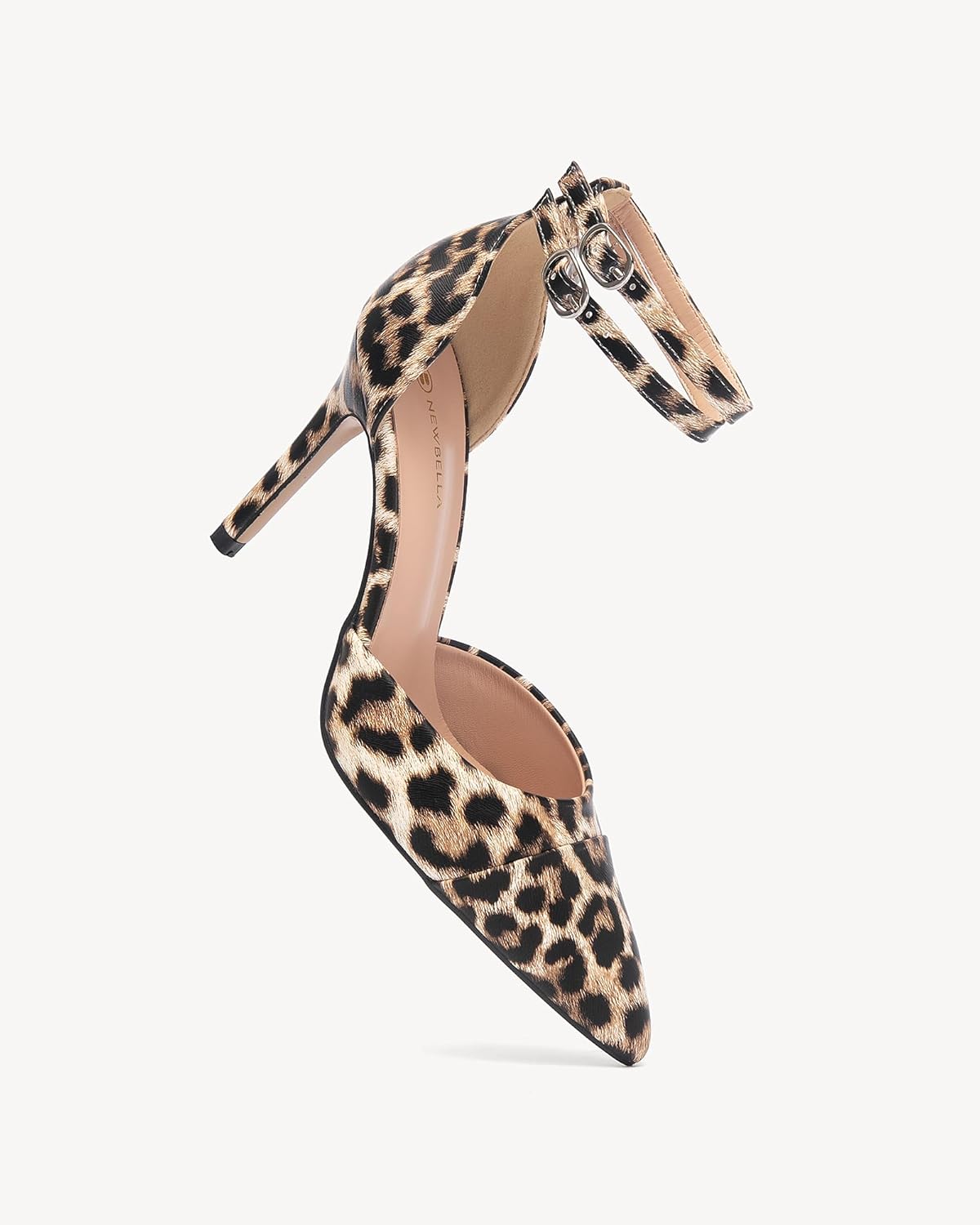 NEWBELLA Women's Double Buckle Stiletto Sandals - Elegant Pointed Toe Pumps for Daily Commute & Evening Events, Comfortable Dress Shoes with Adjustable Straps - Image 3