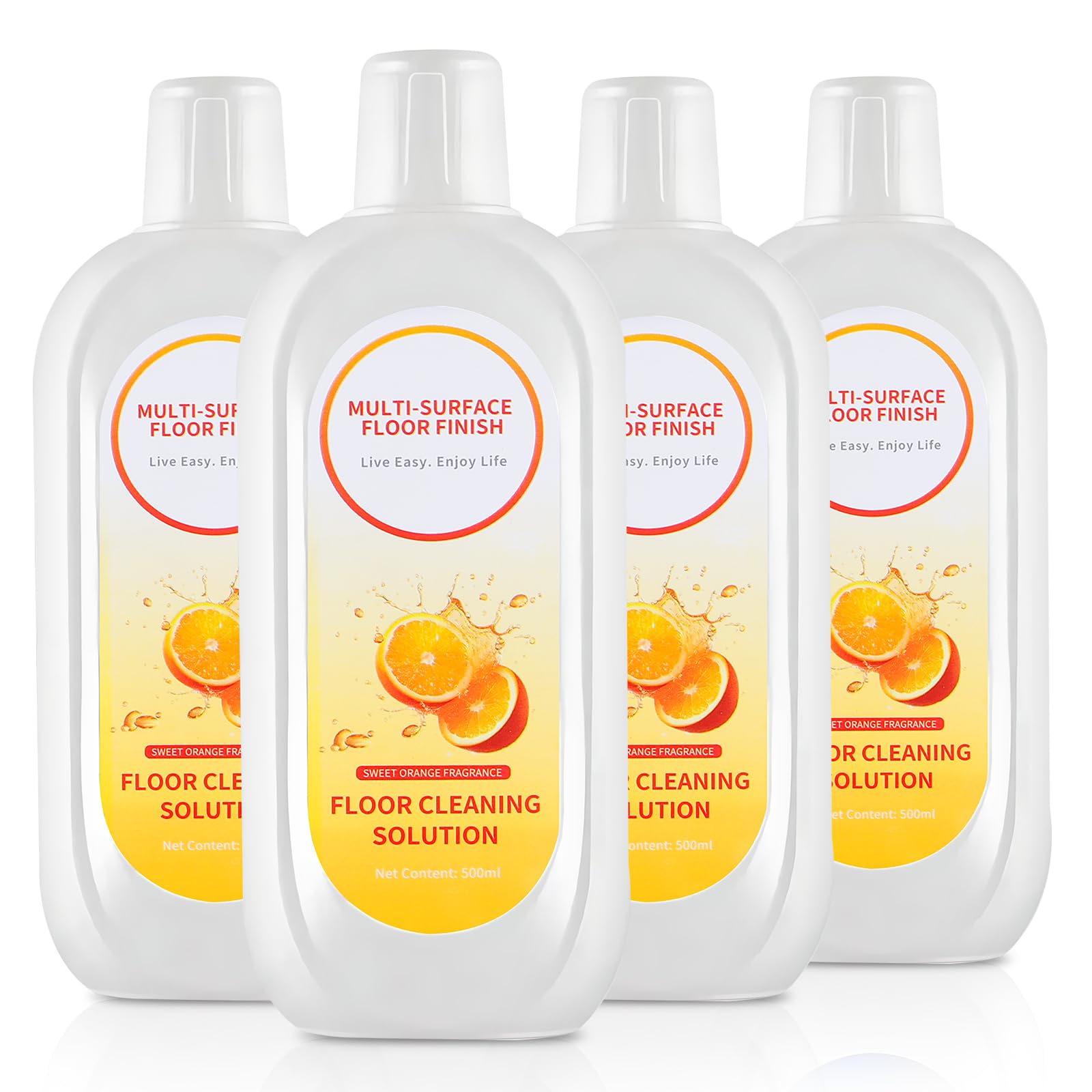 Photo 1 of * only two*NXPPYY Floor Cleaning Solution Compatible with Tineco iFLOOR Series, All Robot Vacuums & Wireless Wet-Dry Mops, 4 Bottle Floor Cleaner Refill, Orange Scent