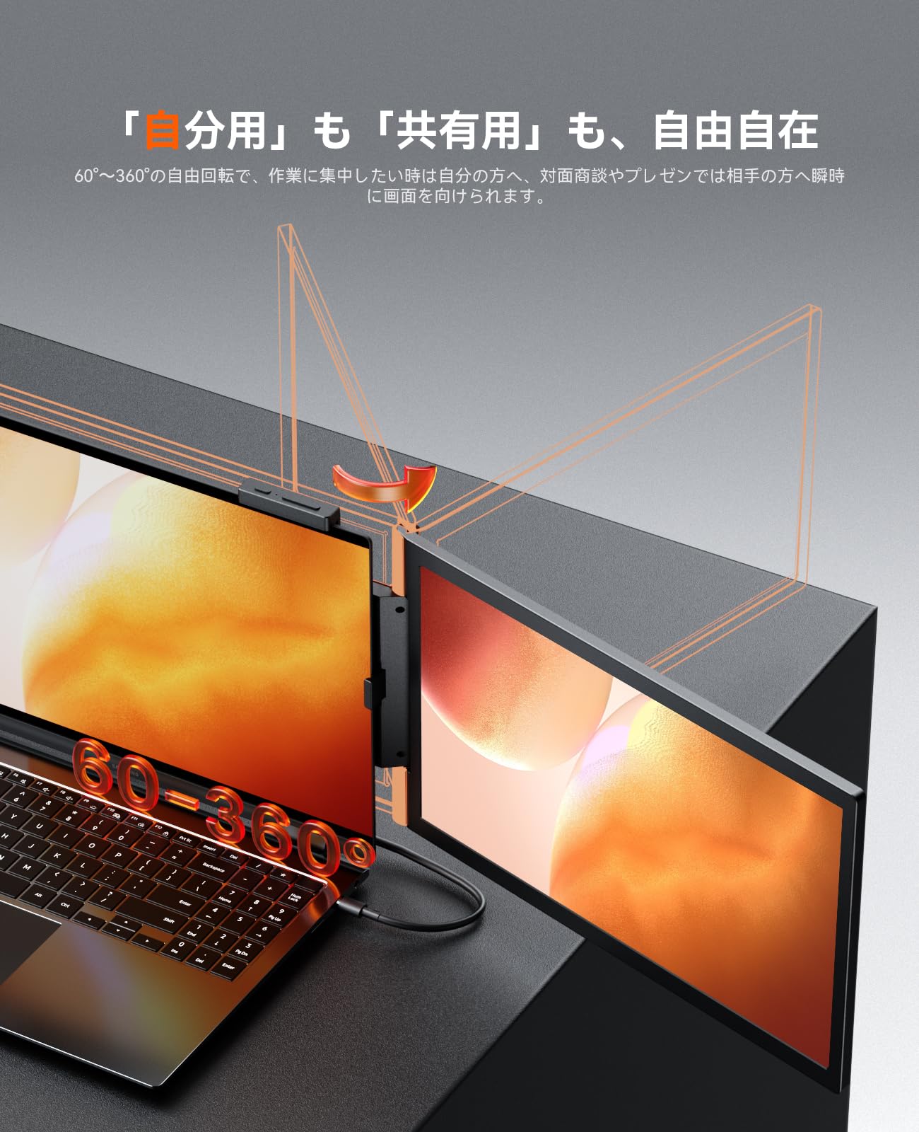 Amazon.co.jp: ZOOMEDIN モバイルモニター 14インチシングル画面