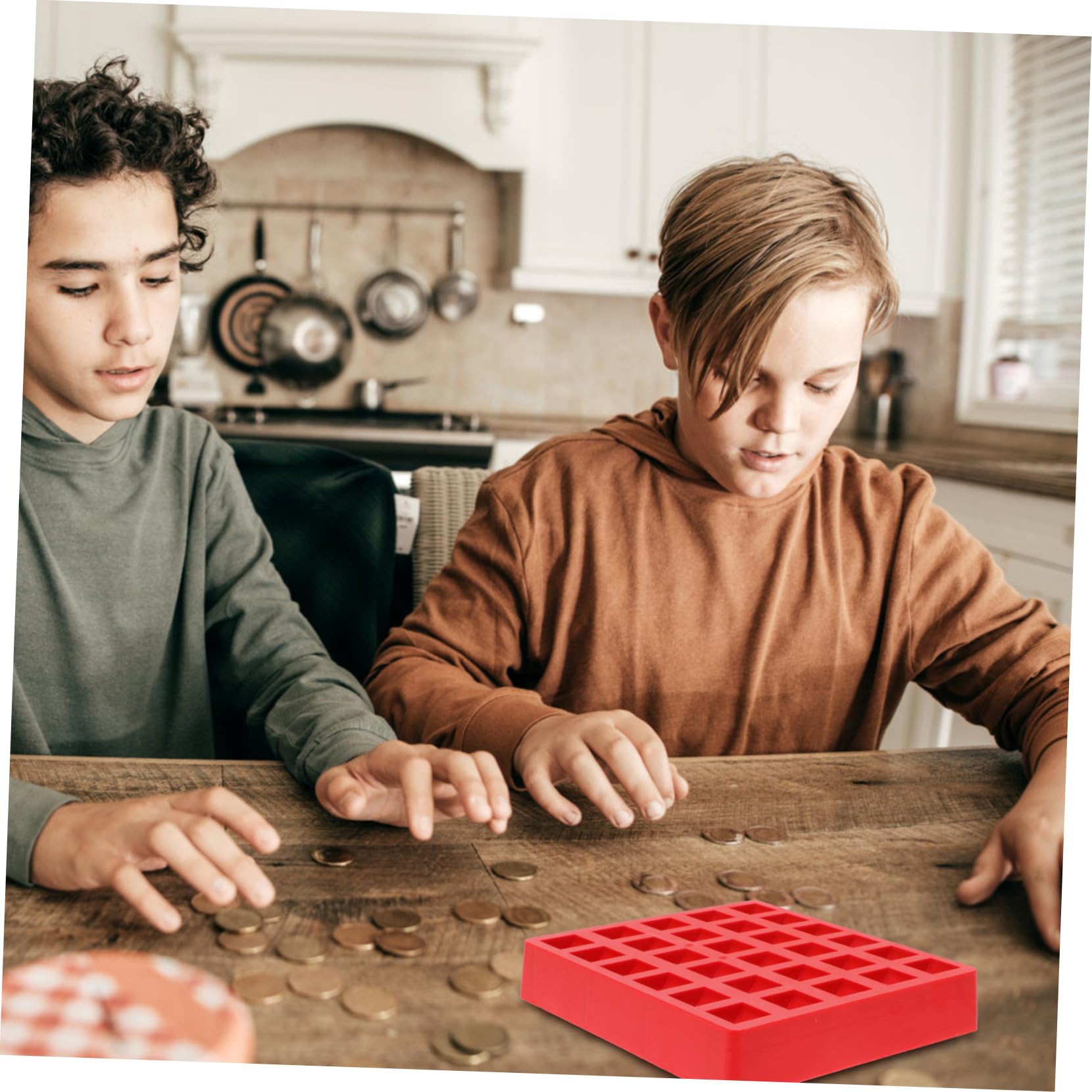 Amazon.co.jp: ROMISBABA 2個 ゲームコインボックス ニート box game スーパー ポケットコインホルダー 収納ケース  コイン 銀行収納ケース マルチグリッドコインケース Abs 赤 : ホビー