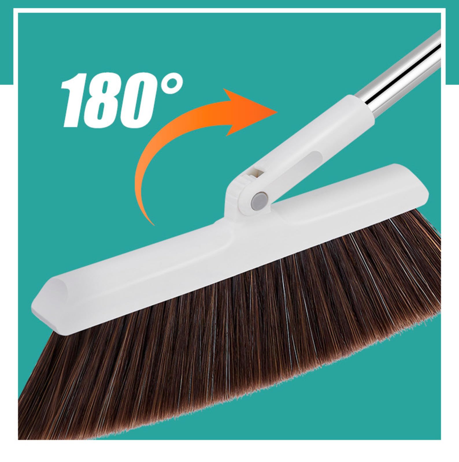NIBHZ Juego Combinado de Escoba con Recogedor, Juego de Escoba y Recogedor para El Hogar, Escoba de Cocina para Barrer Interior y Exterior, Recogedor,White