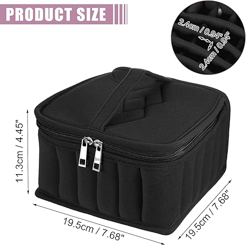 Miniatura 4 de VOCOSTE Bolsa de esmalte de uñas, funda de transporte para esmalte de uñas con capacidad para 36 botellas, organizador de juegos de arte de uñas,