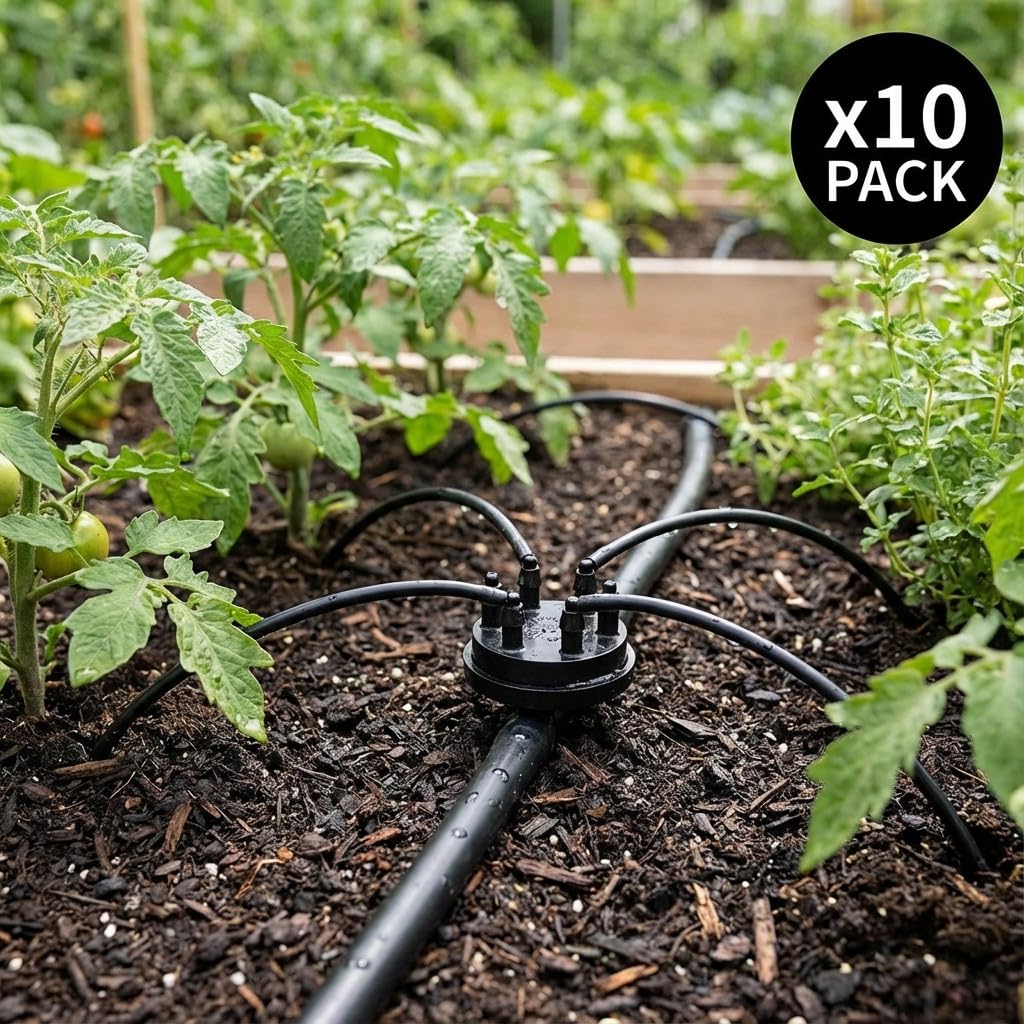 Suinga Set di 10 Gocciolatori Autocompensanti XB106 R.Bird con 6 Uscite da 4 Litri, Gocciolatori per Irrigazione a Goccia e Microirrigazione