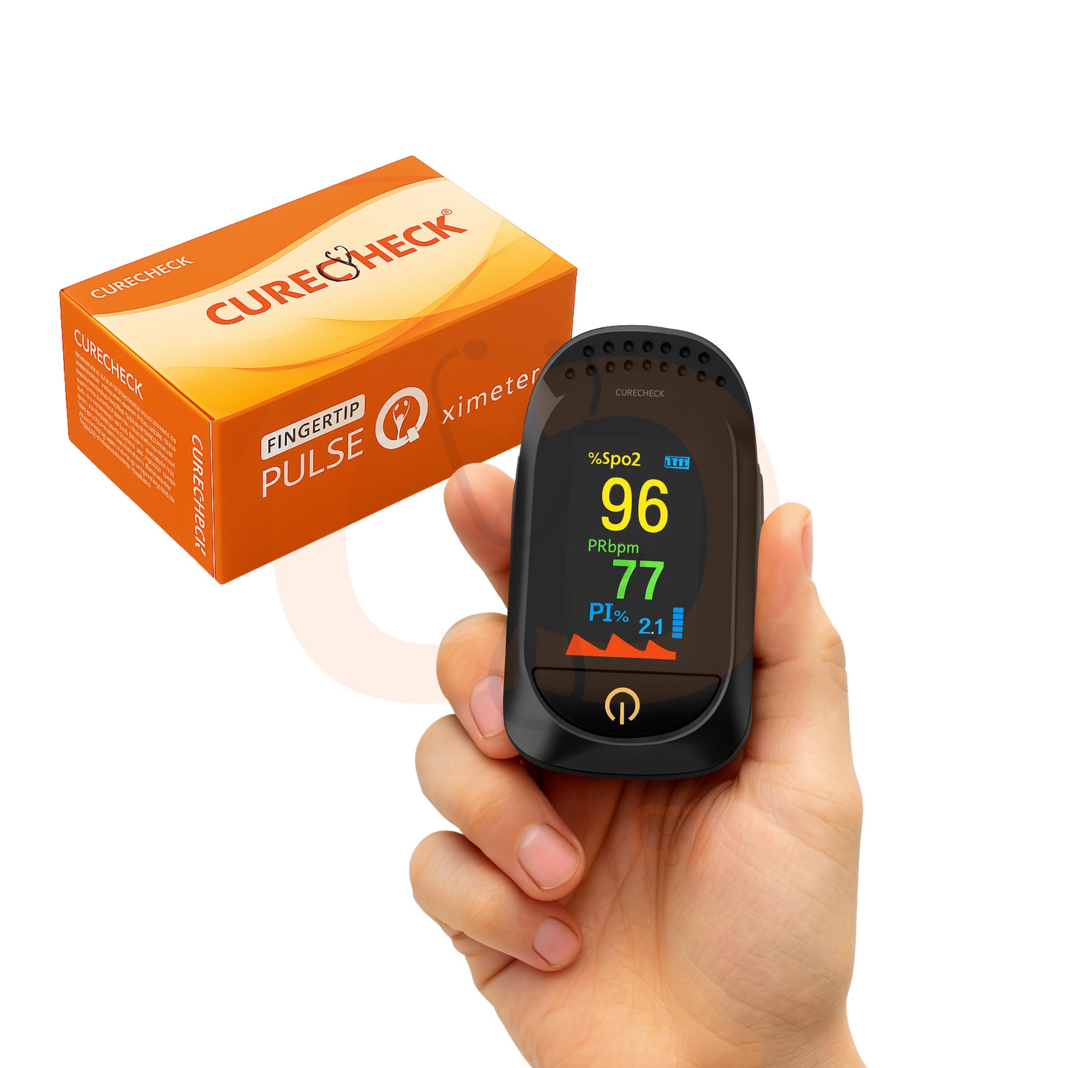 CURECHECK Premium Fingertip Pulse Oximeter (Black)