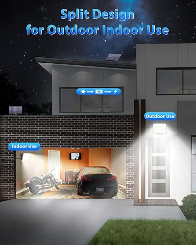 Miniatura 2 de Luces solares para exteriores, 172 LED, 3 modos, sensor de movimiento dividido, luces para exteriores con control remoto, luces solares impermeables