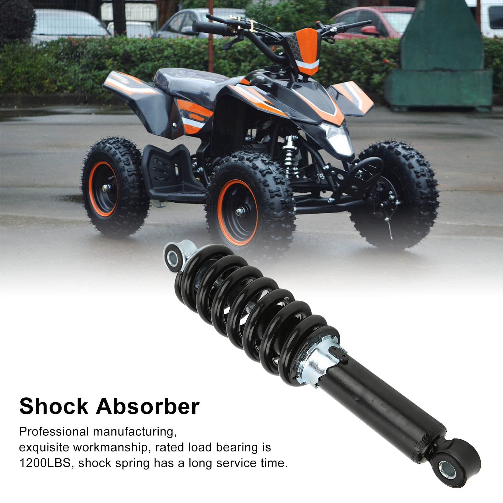 Ammortizzatore Universale da 290 Mm Ammortizzatore a Molla Regolabile Ammortizzatore di Ricambio 1200LBS Per ATV Go Kart Dirt Bikes