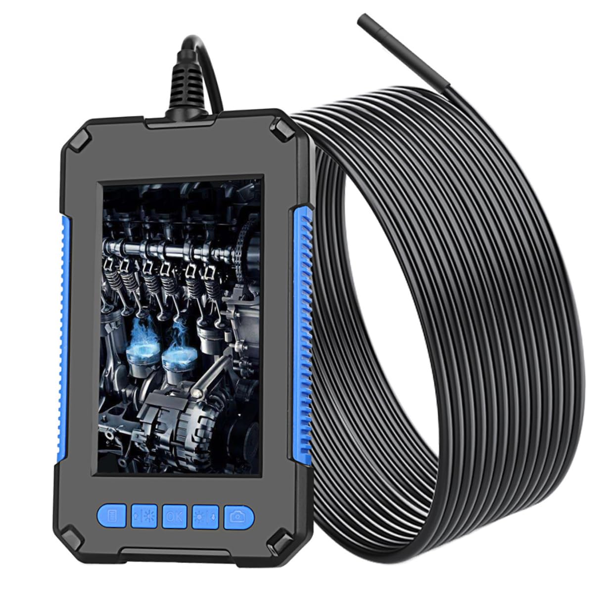 1set Digital Inspection Borescope Tool Camera for Subaqueous Environments Screen Flexible Cable Battery Life for Industrial Use