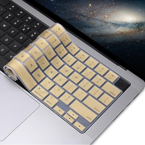Funda de teclado de silicona para MacBook Air de 15 pulgadas con chip M2 (A2941) y 13.6 pulgadas (A2681) lanzado en 2022 2023, pantalla de retina