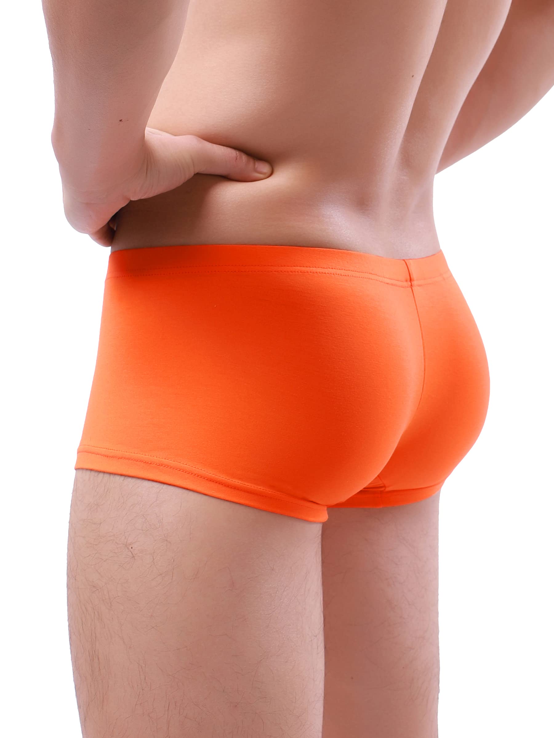 IKINGSKY Men's Modal Bulge Boxer Briefs Sexy Pouch Shorts Stretch Low Rise Under Panties for Men