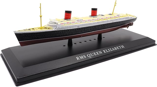 Motor city classics 11250 Scale Military Diecast Collectible | RMS Queen Elizabeth | Legendary Cruise Ships | Militaria Diecast Model 241946