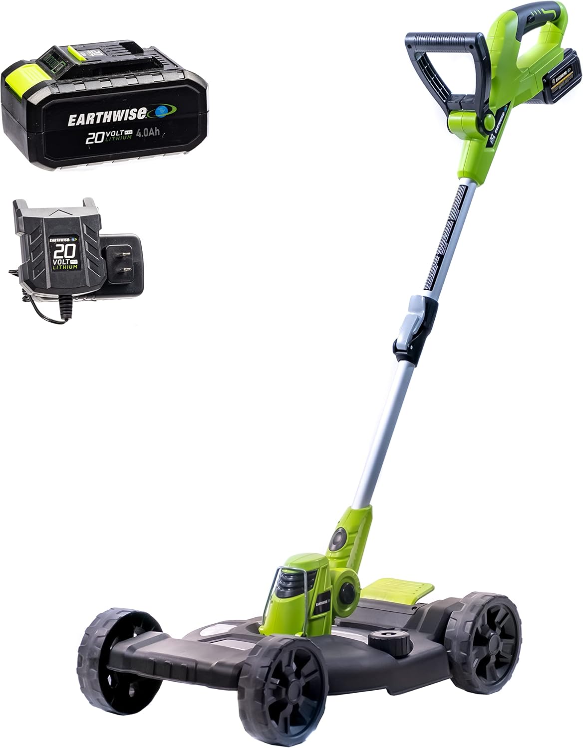 Earthwise LSTM2012-4 20-Volt 12-Inch Cordless String Trimmer/Mower, Black