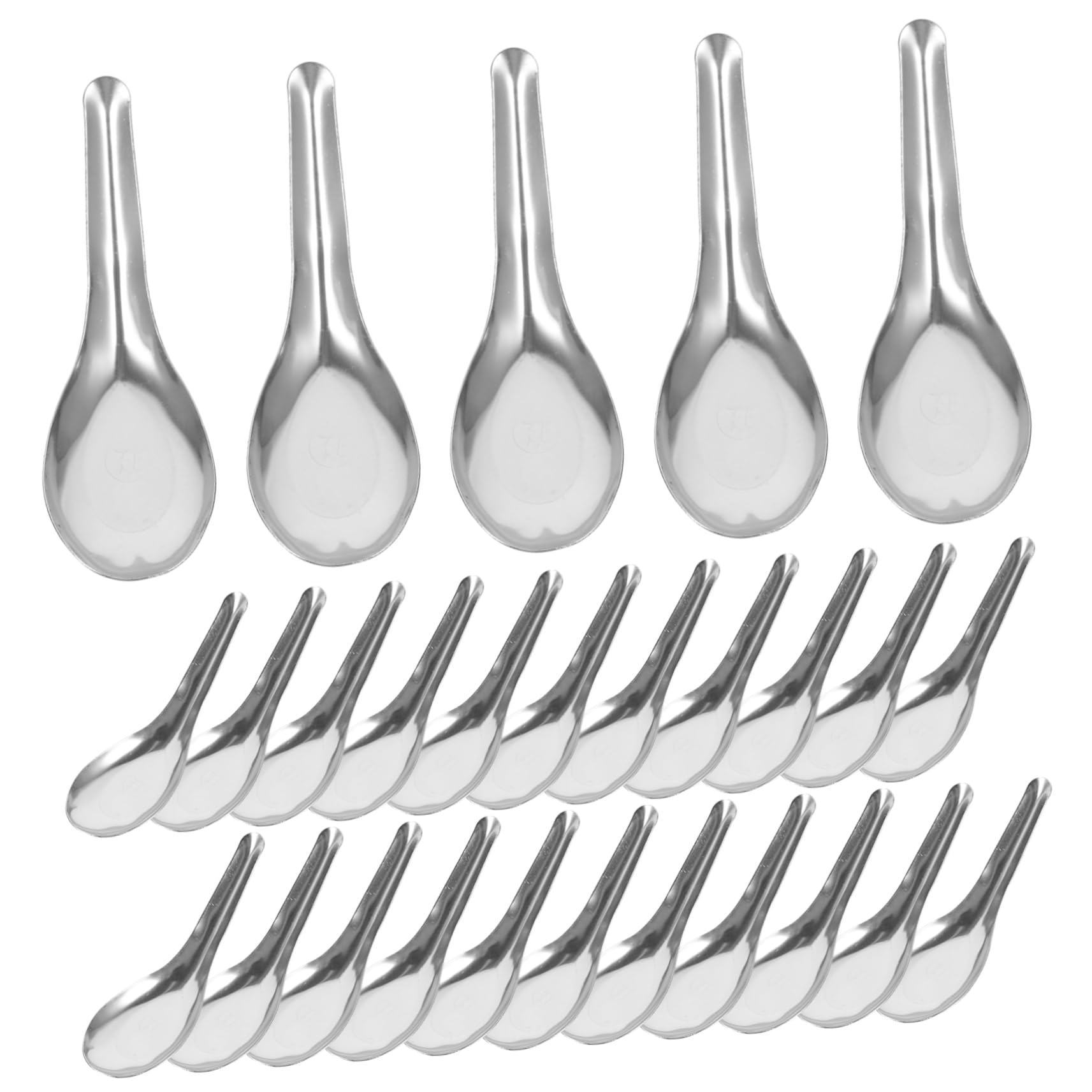 Cucharas Soperas Multiuso para Servir 50 de Acero Inoxidable, Gruesas y Pulidas Varios estilos Ideales para Restaurantes y Celebraciones