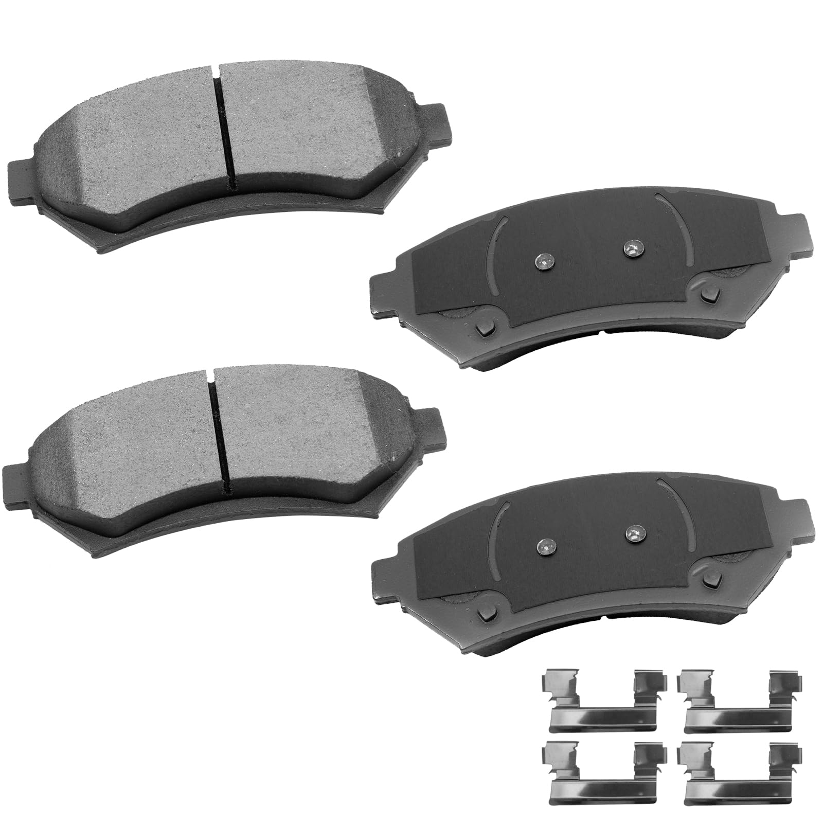 cciyu D699 Brake Pads w/Hardware Front Disc Brake Pad Set