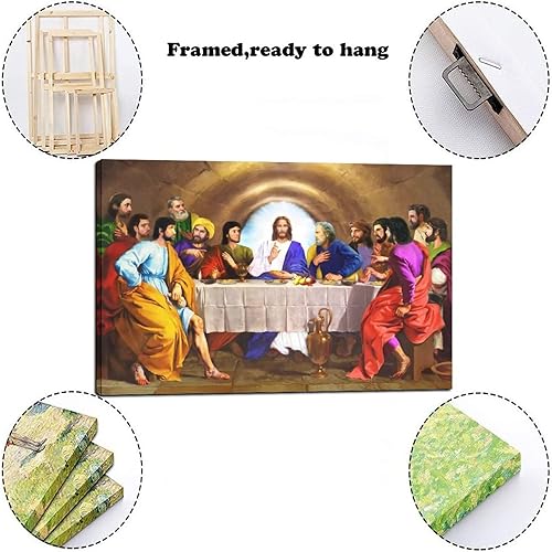 Miniatura 2 de VJS Póster de The Last Supper - Póster artístico de pared y arte de pared, póster moderno para decoración de dormitorio familiar, 16 x 24 pulgadas