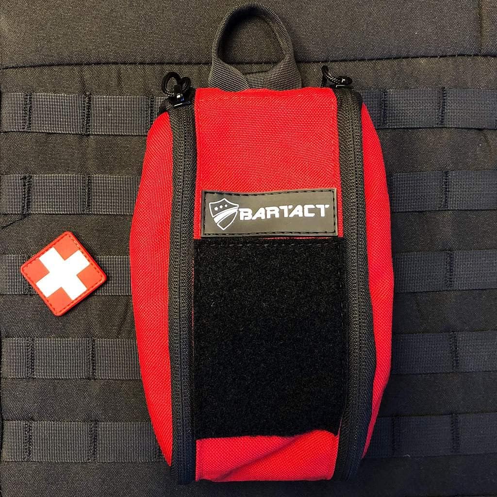 IFAK Kit Pouch MOLLE Back 1000d Cordura Nylon PALS Compatible Red Bartact