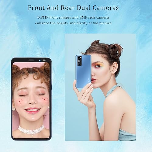 Miniatura 5 de EBTOOLS 5.45in Face Fingerprint Desbloquear Teléfono celular inteligente, pantalla HD Android 1+8G Smartphone Dual Card Dual Standby (azul)